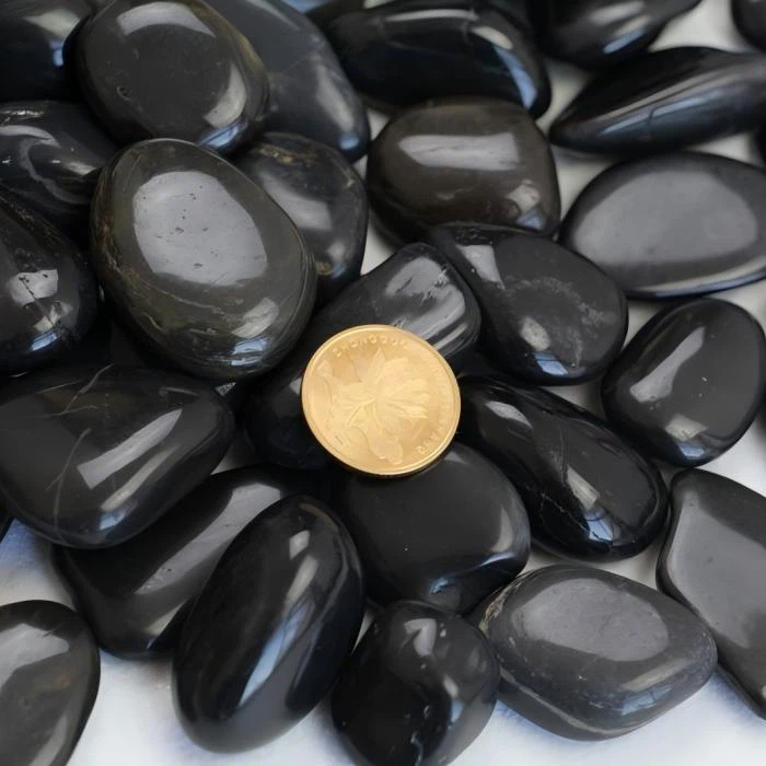 High-Polished Black Pebbles